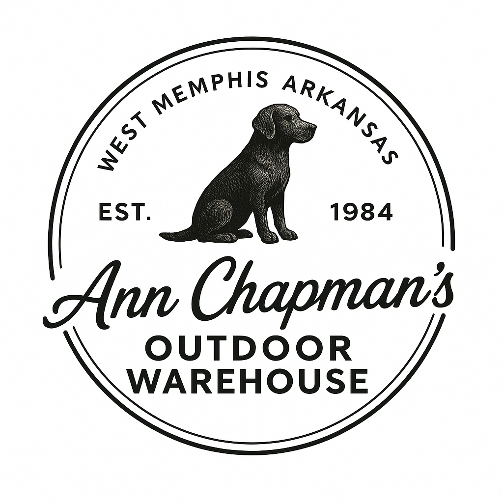 A person stands in a well-stocked outdoor gear store.